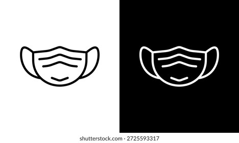 Gesichtsmaske Weiß Symbol Set Vektor