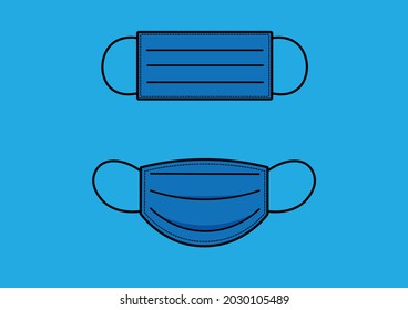 
Face masks for illustrations of posters, advertisements and projects