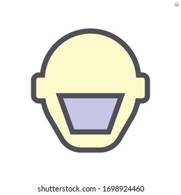 Gesichtsmasken verhindern das Design von Krankheitsbildern, 48x48 Pixel perfekt und bearbeitbar Schlaganfall.