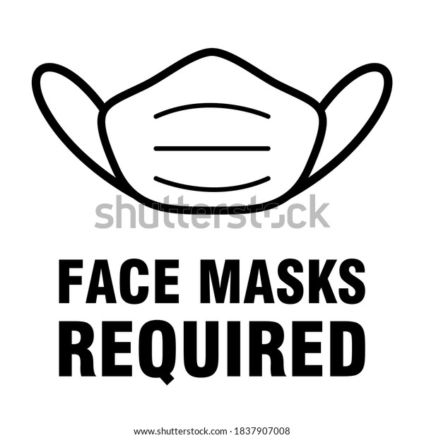 Face Masks Required No Mask No Stock Vector (Royalty Free) 1837907008
