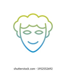 Enmascarar la imagen del estilo del icono de gradiente vectorial. archivo EPS 10