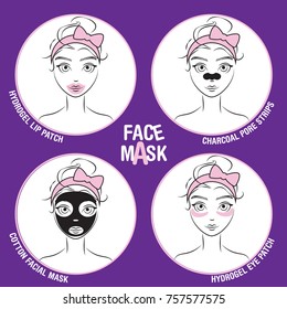 Face mask.Skin care face cleanser washing beauty.Ideal Face.