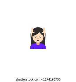 Face Massage Flat Vector Illustration