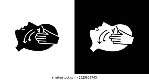 face massage icon Art design illustration