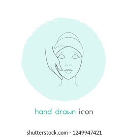 Face massage icon line element. Vector illustration of face massage icon line isolated on clean background for your web mobile app logo design.