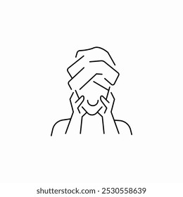 vetor de sinal de ícone de massagem facial