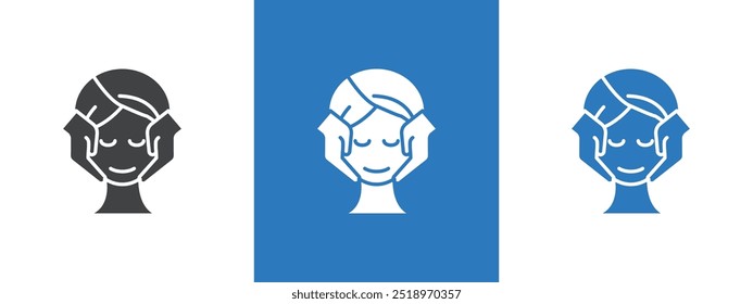 face massage icon thin line illustration