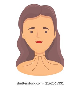 Face massage therapy icon cartoon vector. Skin beauty. Cream skincare