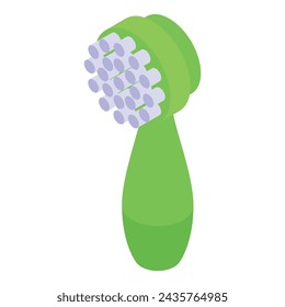 Icono de herramienta de masaje facial vector isométrico. Dispositivo de cuidado eléctrico. Modelo de chica