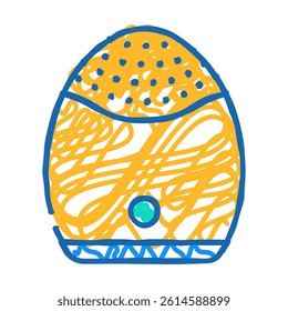 face massager device doodle icon sketch vector. face massager device sign. isolated symbol illustration