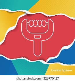 Face massager line icon