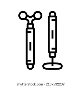 face massager line icon vector. face massager sign. isolated contour symbol black illustration