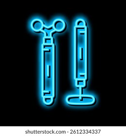 face massager neon light sign vector. face massager illustration