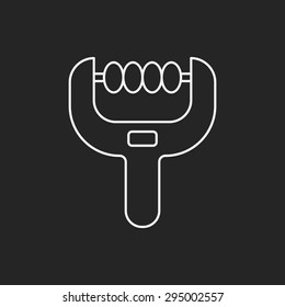 Face massagers line icon