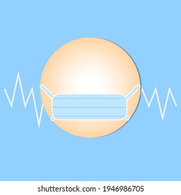 Face in a medical mask