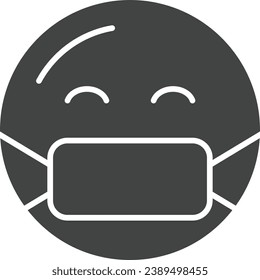 Face with Medical Mask icon vector image. Suitable for mobile application web application and print media.