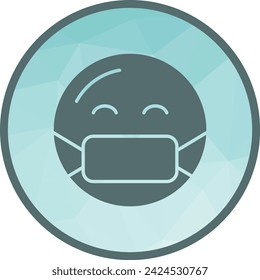 Cara con la imagen vectorial del icono de la máscara médica. Adecuado para aplicaciones móviles, aplicaciones web y medios de impresión.