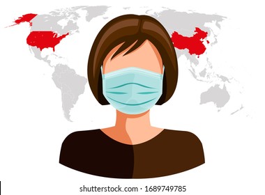 Face medical mask. Vector illustration
