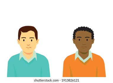 caricatura de los hombres de la cara, ilustración vectorial
