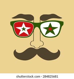 Face. Men. Vector illustration.