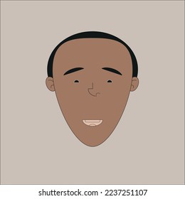 Face of a middle-aged brunette person
