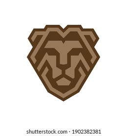 the face of the mighty lion king logo vector