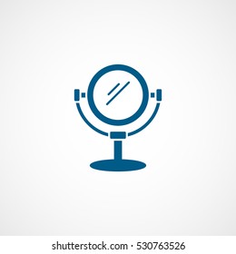 Face Mirror Blue Flat Icon On White Background