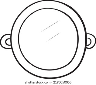 face mirror coloring page doodle kawaii cute clip art illustration