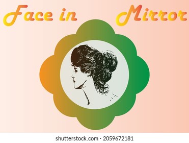 FACE IN MIRROR WITH FRAME