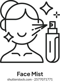 Face Mist Skin Care Product Vector Icon