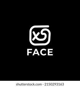 Face Monogram Letter S X Logo
