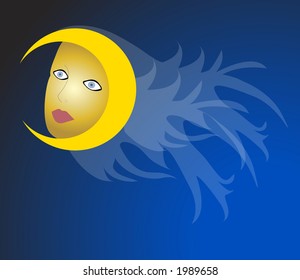 face in the moon