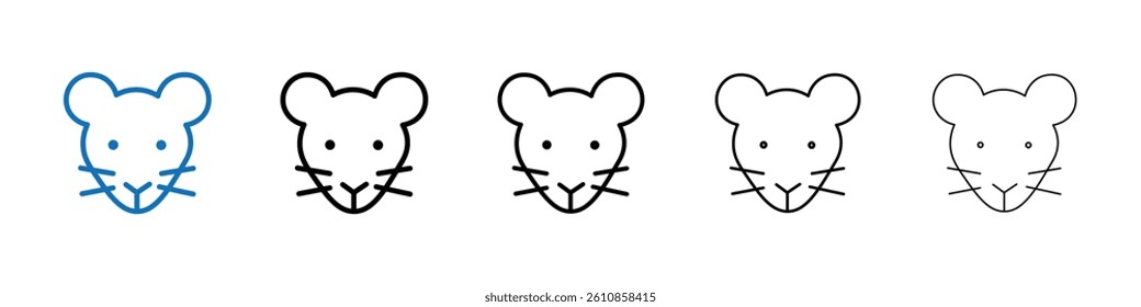 Face of mouse icon Outline vector logo for web ui