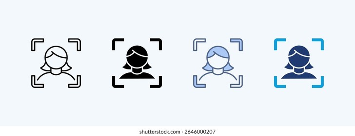 Face Multiple Style Icon Vector Illustration