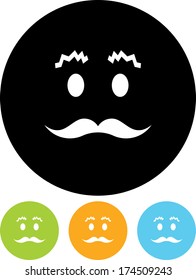 Face with mustache vector icon