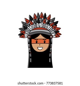 face native american aboriginal indian headwear ornament feathers