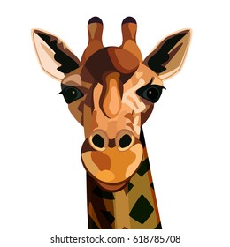 Adorable Head Giraff Vector Graphic Stock Vector (Royalty Free ...