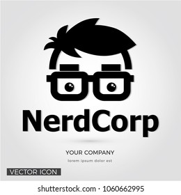 Face with Nerd Glasses Logo/Icon