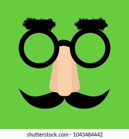 Face with nose, glasses, eyebrows