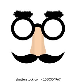 Face with nose, glasses, eyebrows