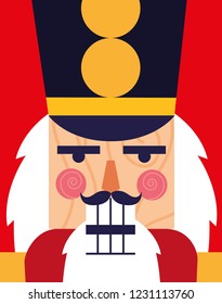 face of nutcracker soldier toy icon