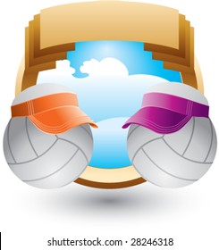 face off volleyball brown