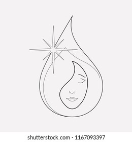 Face oil icon line element. Vector illustration of face oil icon line isolated on clean background for your web mobile app logo design.