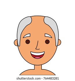 the face old man profile avatar of the grandfather