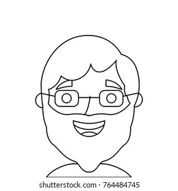 the face old man profile avatar grandfather