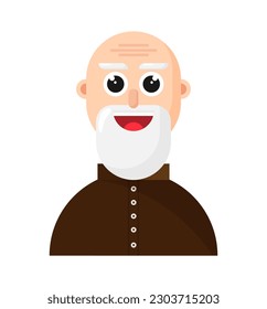 Face of old man vector that can be reused in flat illustrations, these  elements will create a mature atmosphere, simple modern and elegant vector design.