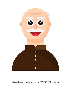 Face of old man vector that can be reused in flat illustrations, these  elements will create a mature atmosphere, simple modern and elegant vector design.