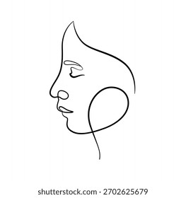 Face uma linha arte ícone ilustração real stock foto l victor 