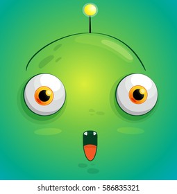 face with open Mouth emoticons  monster.