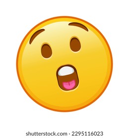 Face with open mouth Large size of yellow emoji smile